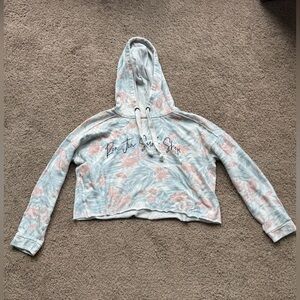 Ron Jon Floral pastel cropped Hoodie